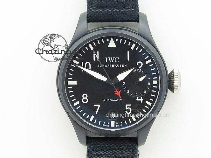 MIROTIME 0204 Cozy Pilot Chrono SS IW387802 V6F 1:1 Best Edition On Brown Leather Strap A 7323